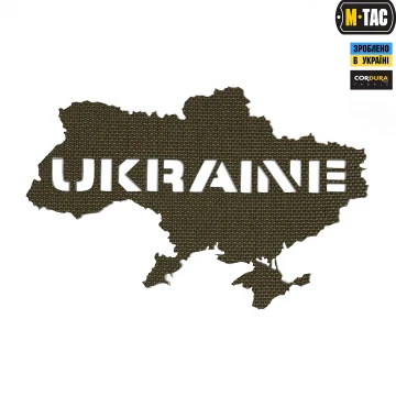 НАШИВАНИЕ UKRAINE СКРОЗНАЯ LASER CUT RANGER GREEN, Olive