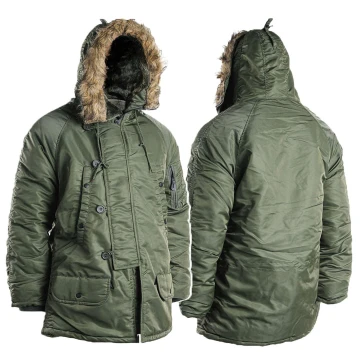 Куртка парка Аляска с мехом US N3B TEESAR® PARKA Оливковая, 3XL