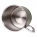 Кружка стальна MIL-TEC 500ml з карабіном Olive