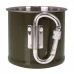 Кружка стальна MIL-TEC 500ml з карабіном Olive