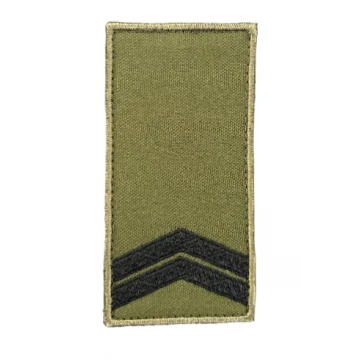 Погон нагрудный на липучке Капрал/Младший Сержант Олива, Olive
