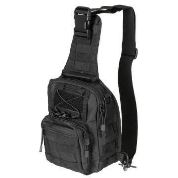 Сумка однолямкова MOLLE 7л Чорний, Black