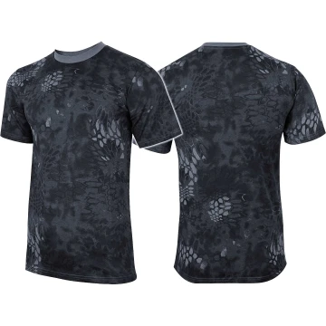 Футболка камуфляжна MIL-TEC T-Shirt Mandra Black, 3XL
