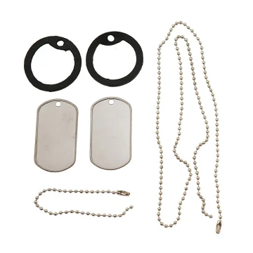 Комплект жетонів з гумовими глушниками MIL-TEC Dog Tag Set