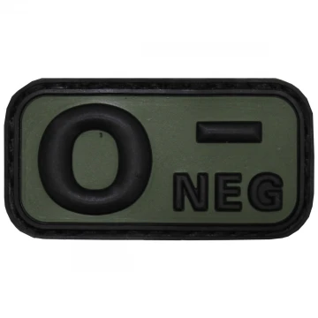 Нашивка група крові O(I) Rh- Olive