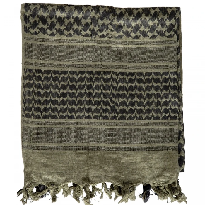 Шарф арафатка (Шемаг) SHEMAGH SCARF 110X110CM KHAKI/BLACK Олива/Чорний Шарф арафатка (Шемаг) SHEMAGH SCARF 110X110CM KHAKI/BLACK Олива/Чорний