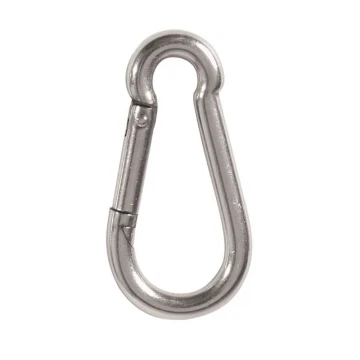 Карабін залізний Mil-tec STAINLESS STEEL CARABINER Сріблястий