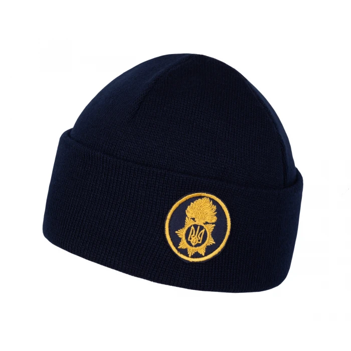 Шапка в'язана флісова з відворотом НГУ - Navy Blue Шапка в'язана флісова з відворотом НГУ - Navy Blue