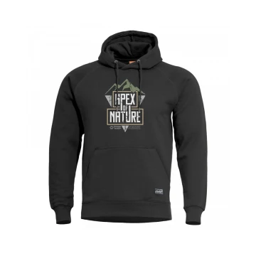 Pentagon Hood Sweater Apex Of Nature, Black