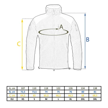 Кофта флісова Helikon-Tex Alpha Hoodie Jacket Grid Fleece, Black
