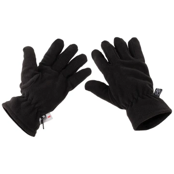 Рукавиці флісові MFH Fleece Thinsulate Чорні, Black