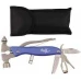 Мультинструмент 9 в 1 в чехле Pocket Tool "Worker", Metal, blue