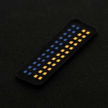 M-Tac нашивка прапор України 25х80 Laser Cut Black