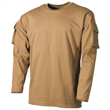 US Shirt, long-sleeved, coyote, with sleeve pockets Койот , Coyote, M