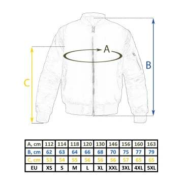 Куртка Бомбер льотна US BASIC MA1® FLIGHT JACKET Оливкова, Olive