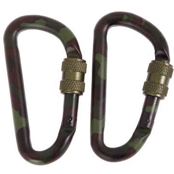 Карабіни тактичні (2 шт.) 60мм Mil-Tec Tactical Carabiner Вудленд