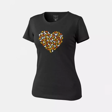 Жіноча футболка Helikon Chameleon Heart - Black, Black, XS\R