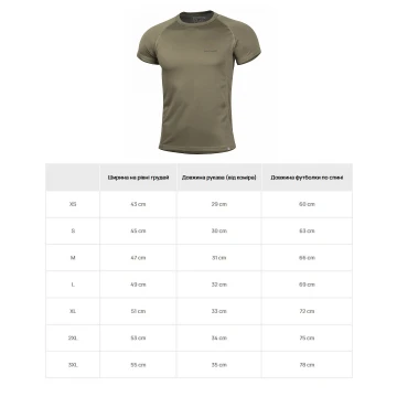 Футболка для тренувань Pentagon Body Shock Activity Shirt Olive Green