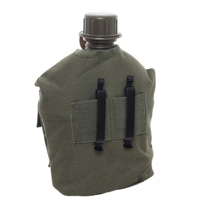 Фляга пластикова US 1L з казанком Olive Фляга пластикова US 1L з казанком Olive