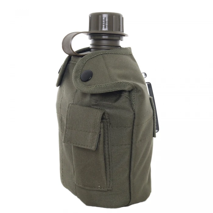 Фляга пластикова US 1L з казанком Olive Фляга пластикова US 1L з казанком Olive