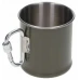 Кружка стальна MIL-TEC 250 ml з карабіном Olive