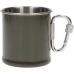 Кружка стальна MIL-TEC 250 ml з карабіном Olive