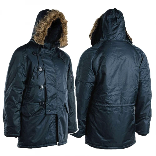Куртка парка Аляска с мехом US N3B TEESAR® PARKA Синяя, Navy Blue, S