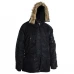 Куртка парка Аляска с мехом US N3B TEESAR® PARKA Черная, 3XL