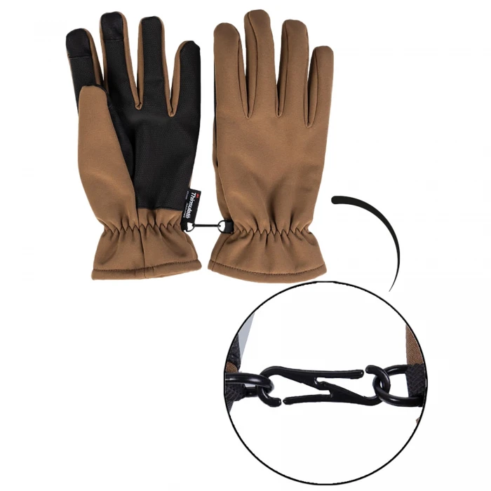 Рукавиці зимові MIL-TEC SoftShell Thinsulate Dark Coyote, Темний койот Рукавиці зимові MIL-TEC SoftShell Thinsulate Dark Coyote, Темний койот