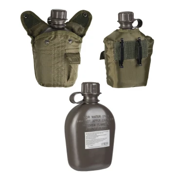 Фляга пластикова в чохлі Mil-Tec 1L Олива