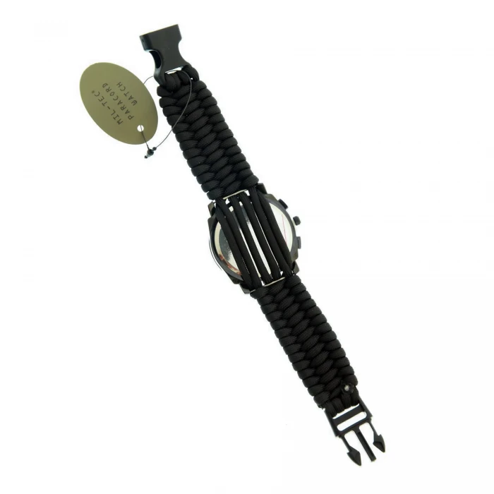 Годинник з паракордом MIL-TEC Paracord Чорний L Годинник з паракордом MIL-TEC Paracord Чорний L