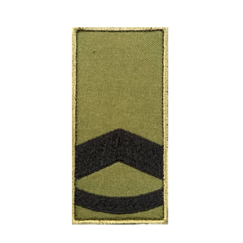 Нагрудный погон на липучке Штаб Сержант Олива, Olive, 27/84/100