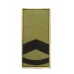 Нагрудный погон на липучке Штаб Сержант Олива, Olive, 27/84/100